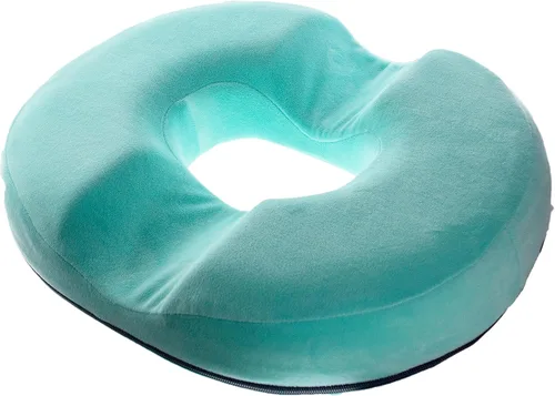 Vista 7 de Cojín ortopédico de espuma viscoelástica para asiento de dona, almohada para coxis y coxis, alivio del dolor para hemorroides, próstata, embarazo