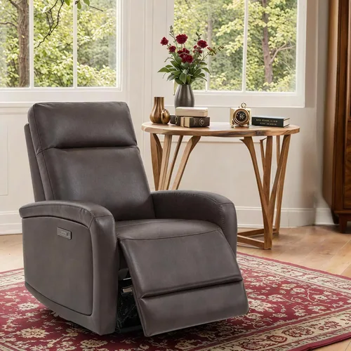 Vista 2 de Watson & Whitely Silla Reclinable, Sillón Sofá Reclinable de Pared Cero con Reposacabezas Eléctrico Cargador Tipo-C, Sillones Reclinables Pequeños