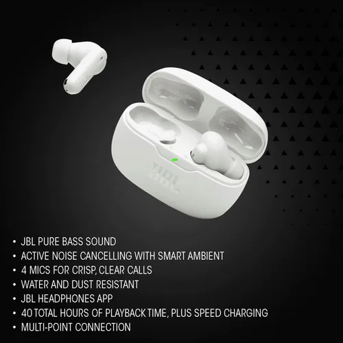 Vista 4 de JBL Vibe Beam 2 - Auriculares con cancelación de ruido - Negro