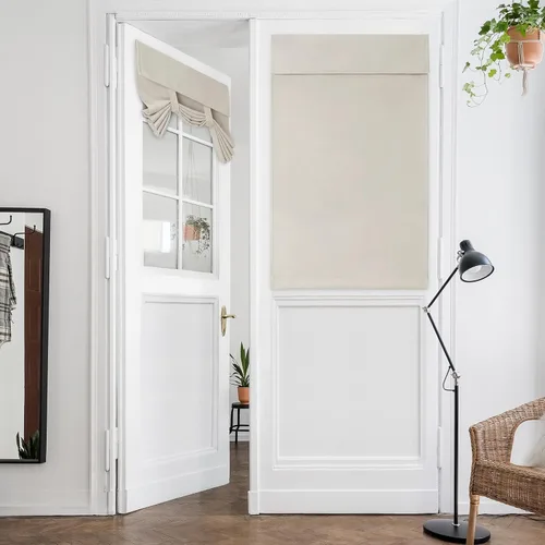 Vista 75 de HOMEIDEAS Cortinas Opacas para Aula para Puerta Principal, Cubierta de Ventana de Puerta de Aula, Persianas de Privacidad con Aislamiento Térmico