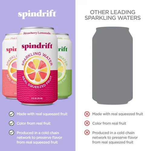 Vista 3 de Spindrift Lemonade 3 sabores variados paquete de 20