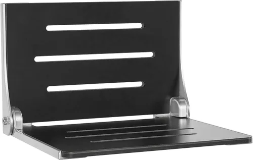 Vista 11 de Seachrome Lift-Assist Silhouette - Ducha plegable con respaldo alto, asiento de almendra con marco de bronce