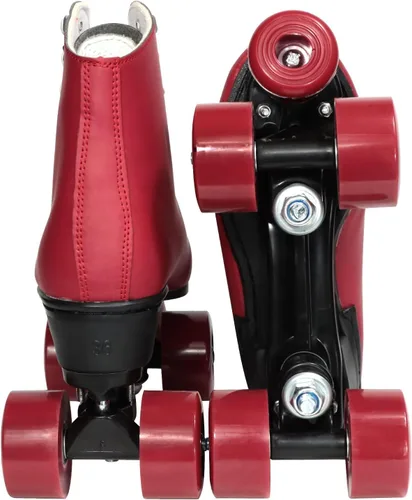 Vista 3 de Wiwiy Patines de Rodillo para Mujeres y Hombres - Cuatro Patines de Cuatro Ruedas Brillantes Ajustables