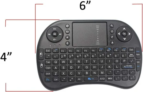 Vista 4 de Mini teclado inalámbrico 2.4GHz Touch-pad Mouse Combo Plus OTG Cable - TV xStream, compatible con Firesticks, Android TV Box, IPTV, 4K Media Stick