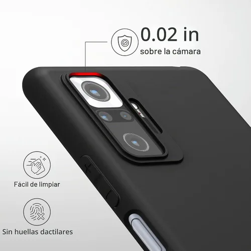 Vista 3 de kwmobile Funda compatible con Xiaomi Redmi Note 10 Pro - Funda protectora de silicona TPU suave y delgada - Negro mate