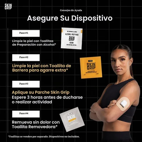 Vista 8 de Skin Grip Parches adhesivos para Dexcom G7 y Stelo CGM con recorte, cubierta impermeable y resistente al sudor para sensor continuo de monitor