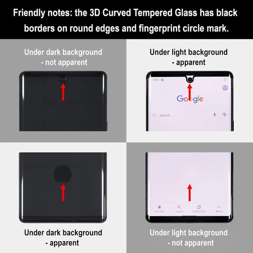 Vista 3 de [Compatible con huellas dactilares] Paquete de 2 protectores de pantalla de vidrio templado 3D para Google Pixel 6 Pro + 2 protectores de lente