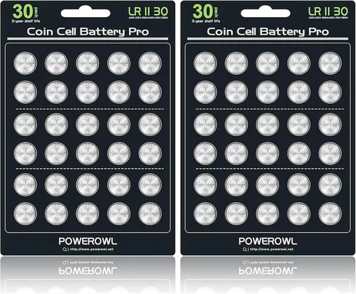 Vista 8 de POWEROWL Baterías LR1130 AG10 de alta capacidad, paquete de 30 baterías alcalinas SG10 389 189 de alta calidad con botón de 1,5 V