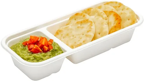 Vista 7 de Restaurantware -Solo tapas: tapas Pulp Tek de 9 x 4 pulgadas para contenedores de bagazo de 17 onzas, 100 tapas herméticas para contenedores