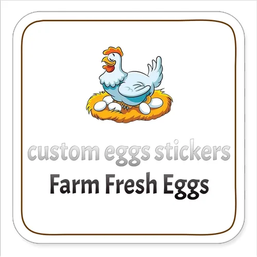 Vista 21 de (3.8 x 1.7 pulgadas) Etiquetas adhesivas personalizadas para cartón de huevos frescos de granja, etiquetas adhesivas personalizadas de huevo