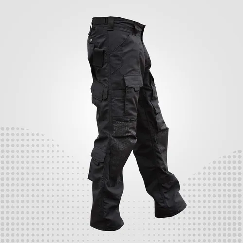Vista 2 de PIONS Pantalones tácticos impermeables para hombre, pantalones de senderismo multifuncionales, rodillera duradera con múltiples bolsillos