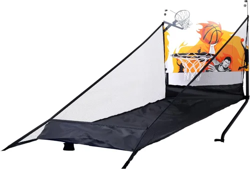 Vista 7 de Juego de mesa de juego 5 en 1 para el hogar, sala de juegos, amigos y familia, con billar, hockey de empuje, futbolín, ping pong y baloncesto, negro