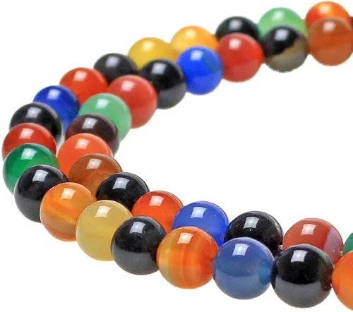 Vista 25 de MJDCB Cuentas de Turquesa Africana Natural Redondas Piedras Sueltas para Hacer Joyas Pulsera Collar Accesorio DIY 15" (4mm)