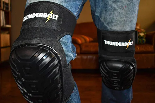 Vista 9 de Rodilleras Thunderbolt para Hombres de Construcción, Rodilleras de Trabajo para Hombres y Mujeres con Doble Gel para Jardinería, Colocación