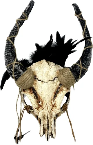 Vista 19 de Carnero - Máscaras de demonio y cuernos de diablo de cabra, máscara de miedo para disfraz de Halloween, terror