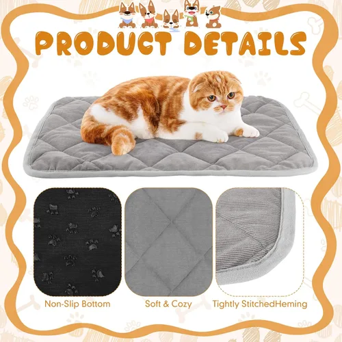 Vista 4 de Novabright Paquete de 4 camas autocalentables para gatos, gatos, perros, alfombrillas térmicas suaves y cálidas con parte inferior antideslizante