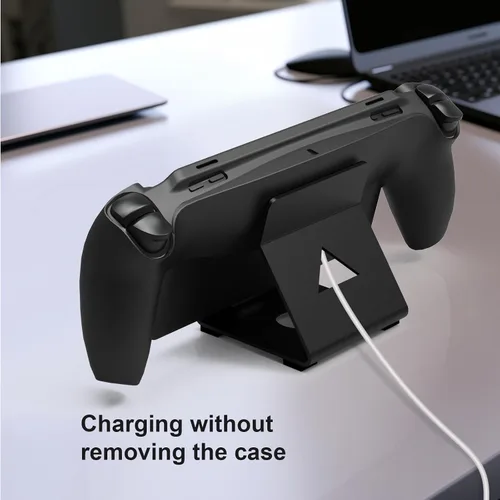 Vista 3 de JDDWIN Funda de silicona compatible con Playstation Portal Remoto, AntideslizanteAnticolisión y Antiarañazos Funda protectora para PS Portal (negro)