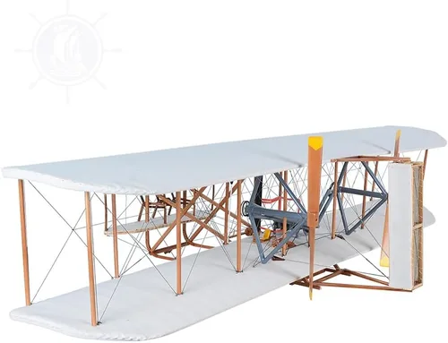 Vista 6 de Old Modern Handicrafts 1903 Wright Brother Flyer - Escala 1:10 - Modelo de avión - Modelo de avión de madera de calidad de museo para el hogar