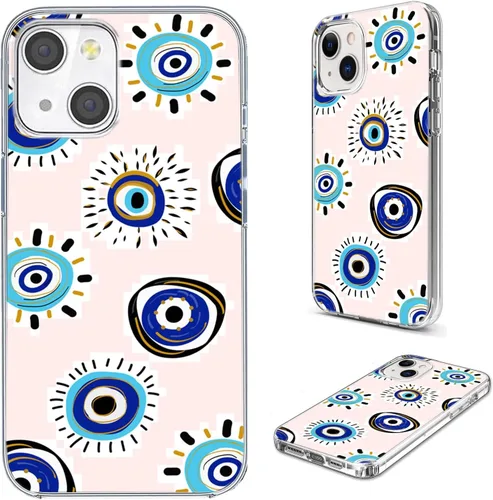 Vista 42 de Funda para iPhone 14/13, funda transparente de TPU suave de ajuste delgado con diseño de paraguas rojo de la torre Eiffel de París, a prueba de Una