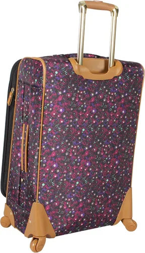 Vista 4 de Steve Madden Designer Luggage Collection - Bolsa expandible de 28 pulgadas suave para hombres y mujeres, maleta duradera y ligera a cuadros