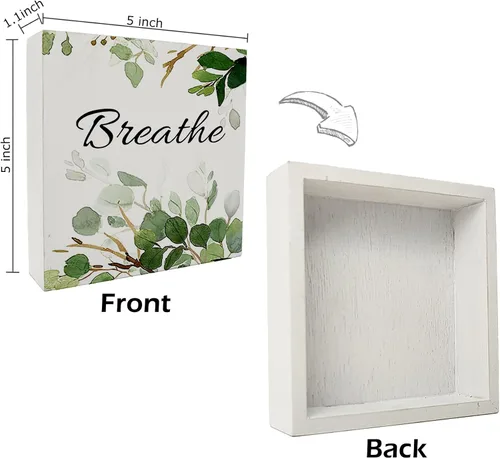 Vista 6 de kunlisa Breathe - Decoración de pared de baño para estantes, hojas de eucalipto botánico, decoración de escritorio, hojas de eucalipto rústicas