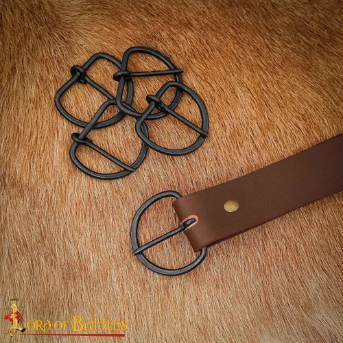 Vista 4 de Lord of Battles Hebillas medievales Hebillas históricas Hebilla de cinturón de latón ideal para recreación, eventos medievales, SCA, LARP