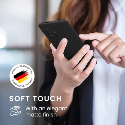 Vista 4 de kwmobile Funda compatible con Xiaomi 11T/11T Pro - Funda protectora de silicona TPU suave y delgada - Negro