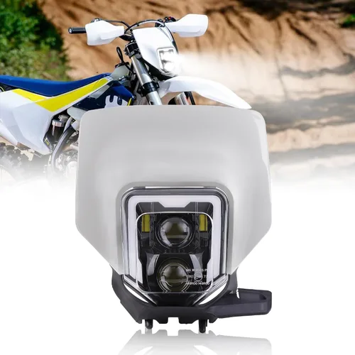 Vista 9 de RAMJET4X4 LED Faro de Moto de Tierra Motocross con Marco Compatible con 2017-2024 Husqvarna FE 250 350 450 501 701, TE150 250i 300i, FC250 350 450