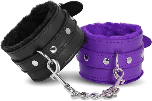 Vista 13 de Rbenxia Esposas de muñeca para adultos de cuero PU cinturón de sujeción de esposas Adjustable Handcuffs Ankle Bracelets,SM,Bondage Fetish