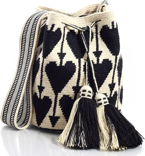 Vista 2 de WYOU Designer Collection, Handwoven Hobo Bucket Bag in Wayuu Crochet