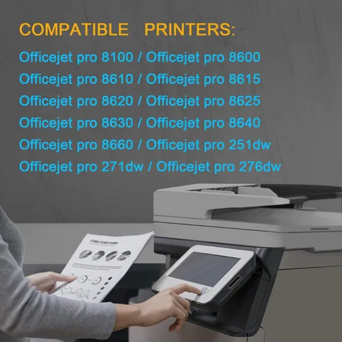 Vista 4 de JUSTCOLOR Cartucho de tinta de repuesto compatible para 950XL 951XL 950 XL 951 XL para usar con OfficeJet Pro 8610 8600 8615 8620 8625 8100 276dw