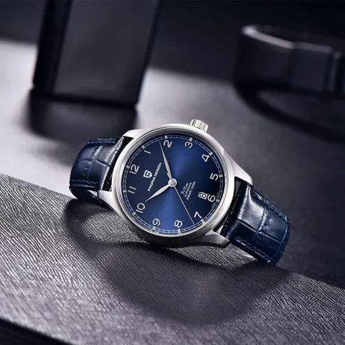 Vista 5 de BY BENYAR Pagani Design Men's Classic Simple Watch, Waterproof 200M Automatic Winding Mechanical Leather Watch