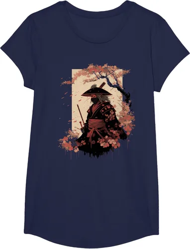 Vista 66 de Camiseta estética vintage samurái de arte japonés samurái retro cereza, Negro