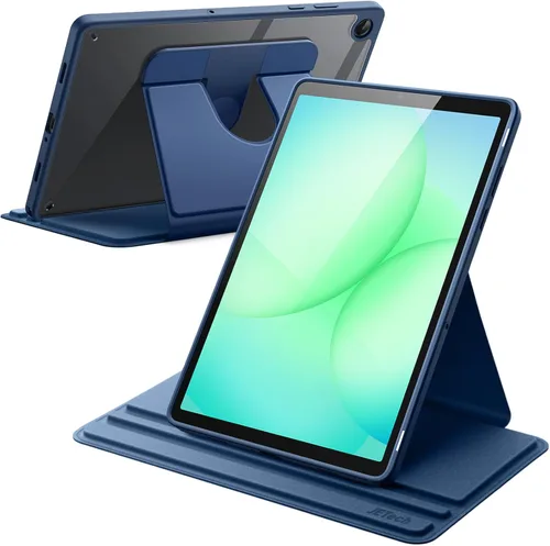 Vista 7 de JETech Funda giratoria para Samsung Galaxy Tab A11+/A11 Plus, rotación de 360 grados, cubierta protectora con soporte transparente, visión Negro