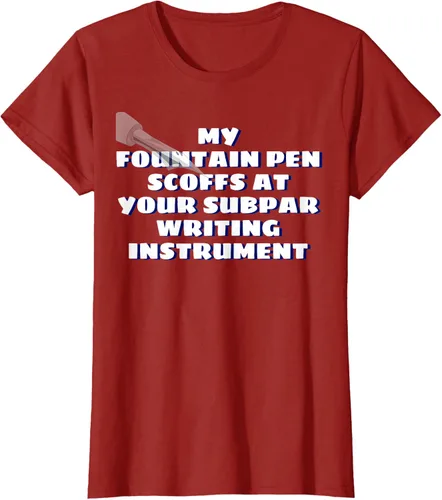 Vista 43 de My Fountain Pen Scoffs At Your Subpar - Camiseta de manga corta