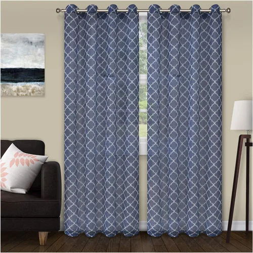 Vista 9 de Superior Cortinas de jacquard en cascada metálicas, detalles de ventana, sólidas, texturizadas, modernas, de transición, estilo tradicional