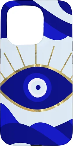 Vista 14 de Funda para iPhone 13 Pro Max Lava All Seeing Blue Evil Eye