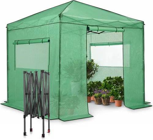 Vista 18 de EAGLE PEAK - Invernadero hexagonal desplegable de 6.6 x 6.6 pies, portátil, para plantas de jardín, para interiores y exteriores, para todo