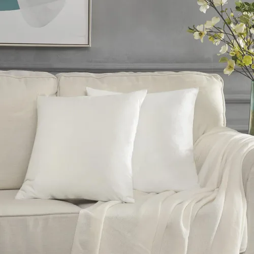 Vista 112 de GIGIZAZA Juego de 2 fundas de almohada doradas de terciopelo de 20 x 20 pulgadas para sofá Almohadas para sofá, tela texturizada suave de 9.88