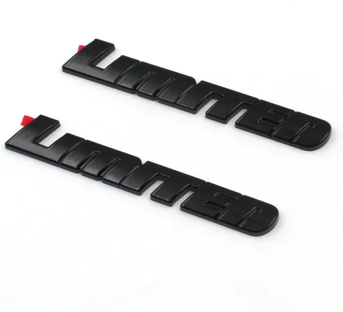 Vista 3 de 2 piezas de emblema de puerta negro brillante superpuesto Compatible con Sequoia Tacoma Tundra 4Runner (Negro brillante)