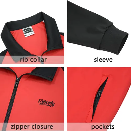 Vista 4 de Conjunto de trajes deportivos para hombre 2 piezas con cierre completo para hombre