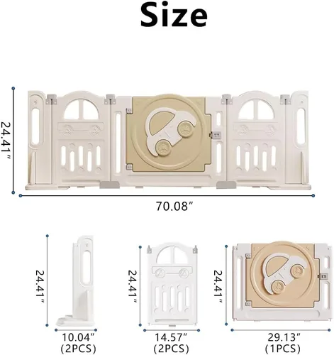 Vista 2 de Puerta de bebé para escaleras, puerta de perro, puerta de mascota para escaleras, porches y chimeneas. Fuerte ventosa reforzada que se puede cambiar