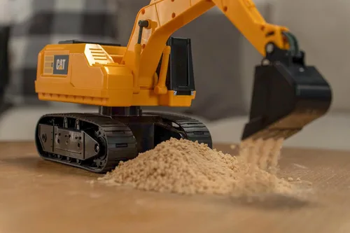 Vista 7 de CAT Power Excavator Digger RC Construction for Kids 5+ 2.4GHz Remote Control Truck Toy, Full-Function Dig, Scoop, Spin & Drive, Realistic Lights &