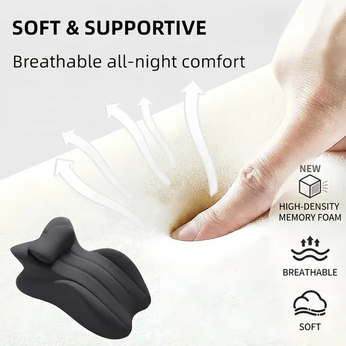 Vista 3 de Almohada de cuña para dormir, leer relajante, almohada ergonómica propensa de espuma viscoelástica para aliviar el dolor de espalda y cuello, uso