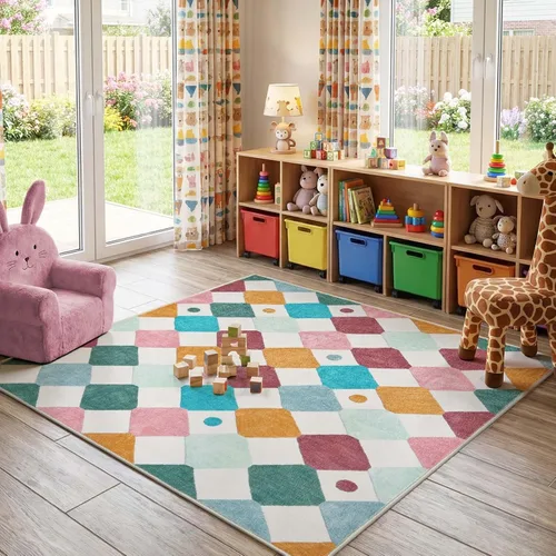 Vista 78 de jinchan Alfombra a rayas de 2 x 3 para entrada, alfombra de cocina, tapete pequeño, antideslizante, ligero, de bajo perfil, decoración para entrada