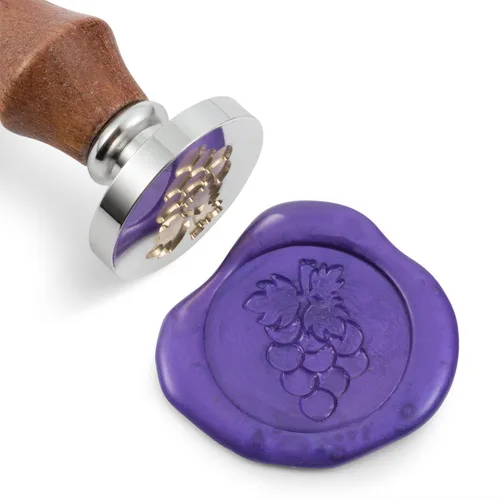 Vista 6 de Mceal Sello de cera, cabeza de latón con mango de palisandro, 1.2"(30mm) de diámetro, (signo de dólar)