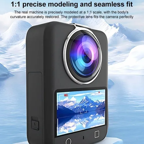 Vista 4 de Protector de lente para DJI Osmo 360, protector de lente de PC de alta transparencia, resistente a los arañazos y al polvo para lente de cámara