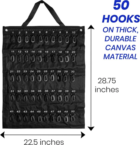 Vista 2 de EZ line Estuche para llaves enrollable, organizador de llaves enrollable, funda enrollable para llaves, vinilo flexible y duradero, 50 llaves