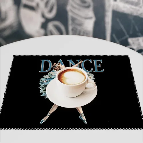 Vista 7 de Ballerina Dance Placemats Set of 6 Resistant Table Mats Washable Place Mats for Dinner Party Table Decoration