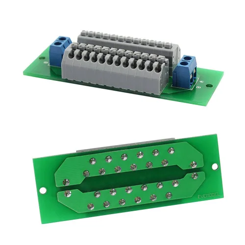 Vista 4 de Evemodel Bloque de placa de distribución de energía precableada de 1 x 12 posiciones 2 entradas 2 x 13 salidas para voltaje de CA CC